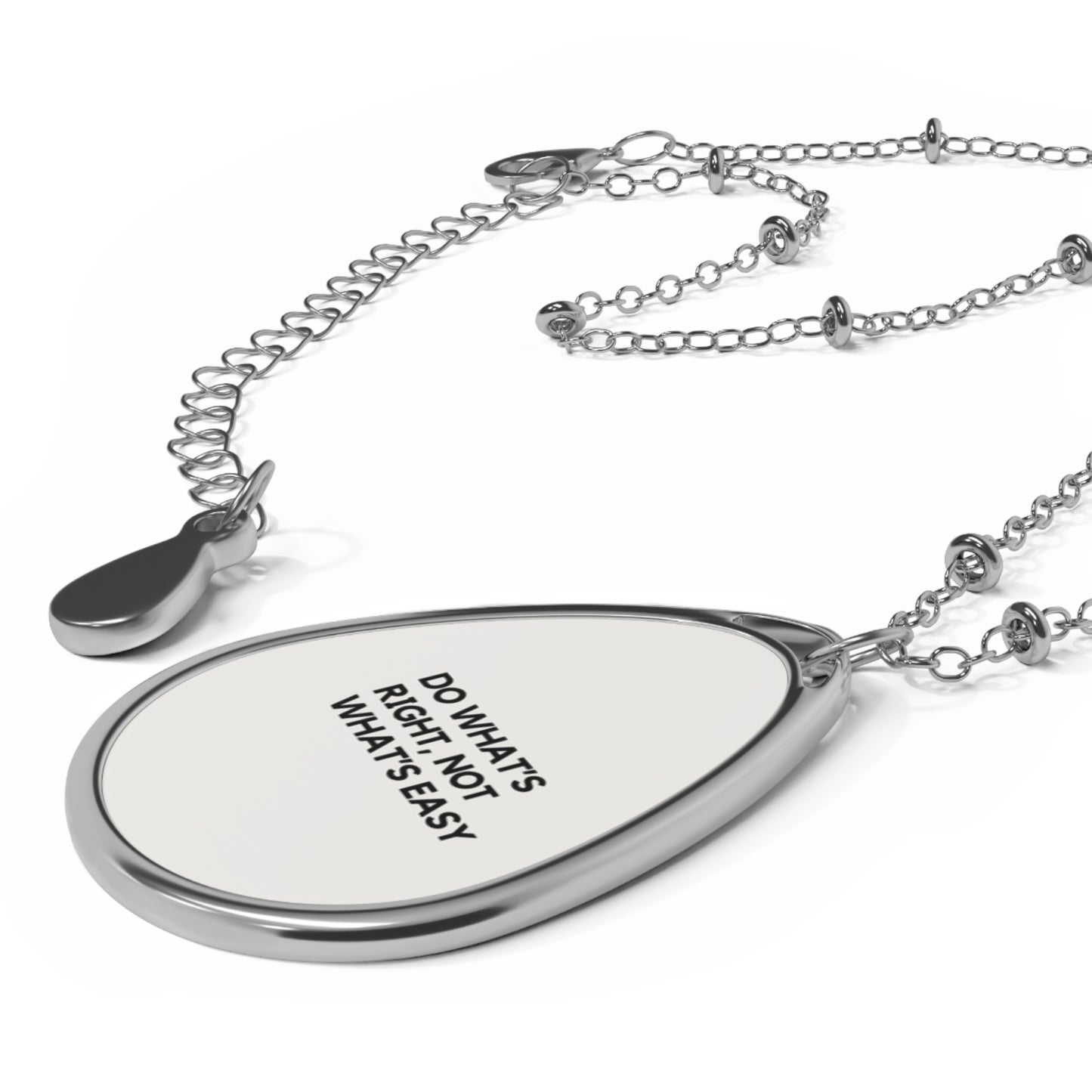 Do what is right - Oval Necklace
